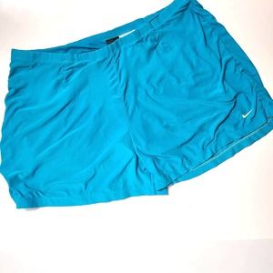Nike Dri Fit Blue Spandex Elastic Waist Gym Shorts-Size XL